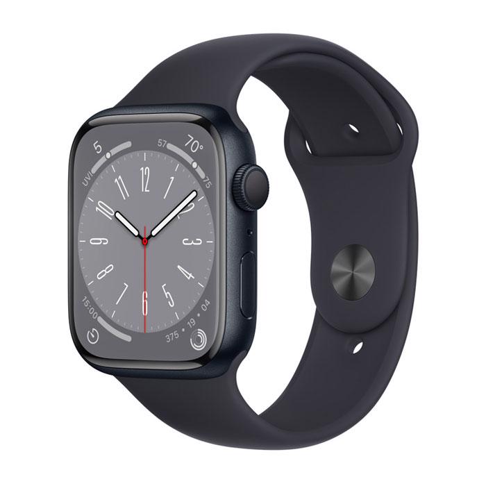 Apple Watch Series 8 GPS 45mm Midnight Aluminium Case med Midnight Sport Band - Regular