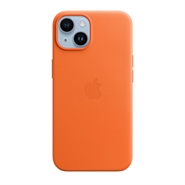 Apple iPhone 14 Leather Case med MagSafe Orange
