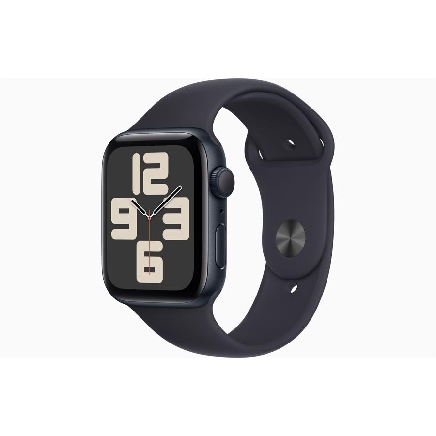 Apple Watch SE GPS 44mm Midnat Aluminium Case med Midnat Sport Band - M/L