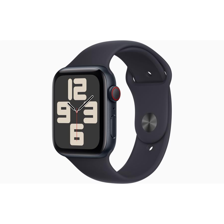 Apple Watch SE GPS & 4G 44mm Midnat Aluminium Case med Midnat Sport Band - S/M