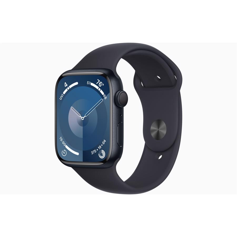 Apple Watch Series 9 GPS 45mm Midnat Aluminium Case med Midnat Sport Band - S/M