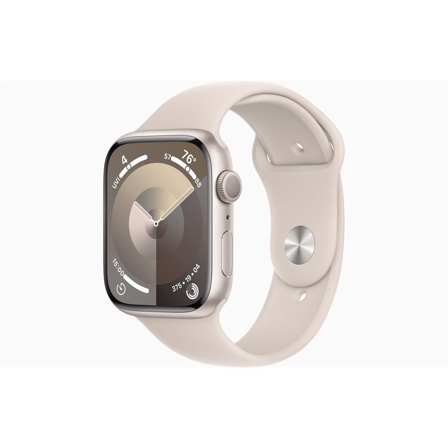 Apple Watch Series 9 GPS 45mm Stjerneskær Aluminium Case med Stjerneskær Sport Band - M/L