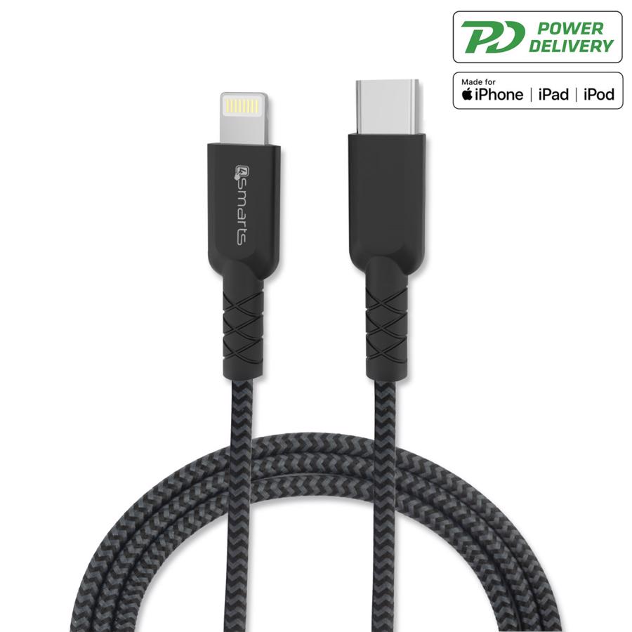 USB-A til Lightning kabelRapidCord 1m Sort