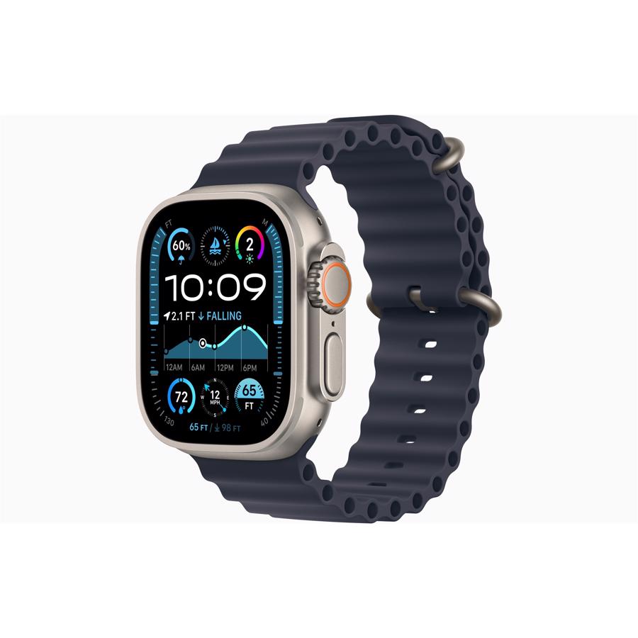 Apple Watch Ultra 2 GPS & 4G 49mm Naturlig Titanium Case med Marineblå Ocean Band