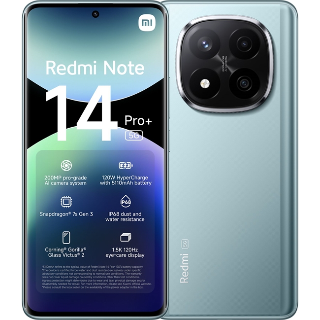 Xiaomi Redmi Note 14 Pro+ 5G 512GB 12GB Frost Blue Dual-SIM
