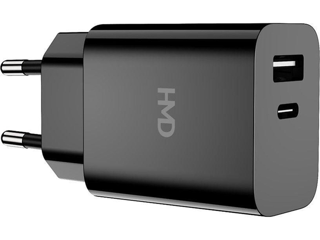 HMD 30W Dual Port Power Adapter Sort
