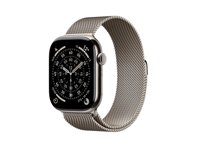 Apple Watch Series 11 GPS & 5G 46mm Naturlig Titanium Case med Naturlig Milanese Loop - M/L