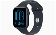 Apple Watch SE 3 GPS 44mm Midnat Aluminium Case med Marineblå Sport Band - M/L