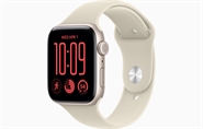 Apple Watch SE 3 GPS & 5G 44mm Stjerneskær Aluminium Case med Sand Sport Band - M/L