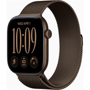 Apple Watch Series 12 GPS 46mm Mørk Bronze Aluminium Case med Mørk Bronze Milanese Loop - S/M