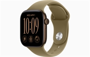 Apple Watch Series 12 GPS & 5G 42mm Mørk Bronze Aluminium Case med Olivengrøn Sport Band - S/M