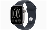 Apple Watch Series 12 GPS & 5G 42mm Space Grey Aluminium Case med Marineblå Sport Band - M/L