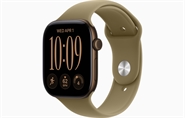 Apple Watch Series 12 GPS & 5G 46mm Mørk Bronze Aluminium Case med Olivengrøn Sport Band - M/L