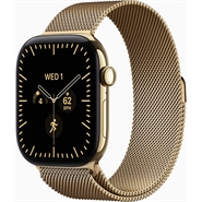 Apple Watch Series 12 GPS & 5G 46mm Skinnende Guld Titanium Case med Skinnende Guld Milanese Loop - M/L