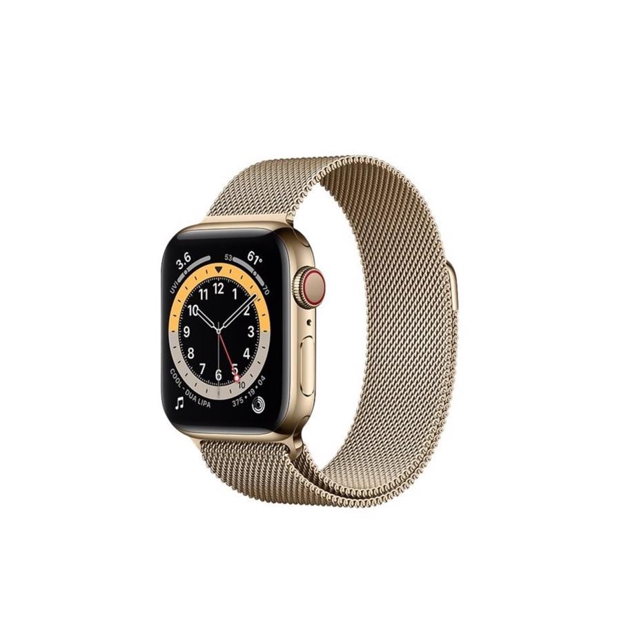 Apple Watch Series 6 GPS & 4G 40mm Gold Rustfri stål Case med Gold Milanese Rem