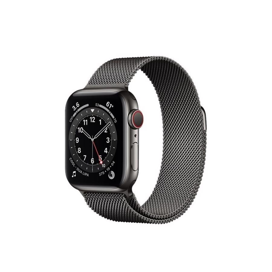 Apple Watch Series 6 GPS & 4G 40mm Graphite Rustfri stål Case med Graphite Milanese Rem