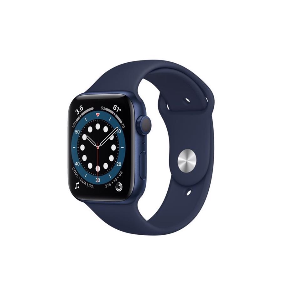 Apple Watch Series 6 GPS 44mm Blue Aluminium Case med Deep Navy Sport Band