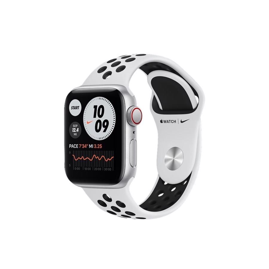 Apple Watch Nike SE GPS & 4G 40mm Silver Aluminium Case med Pure Platinum/Black Nike Sport Band