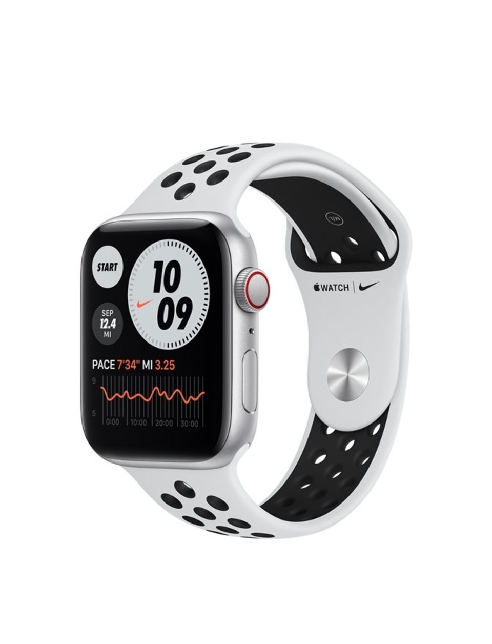 Apple Watch Nike SE GPS 44mm Silver Aluminium Case med Pure Platinum