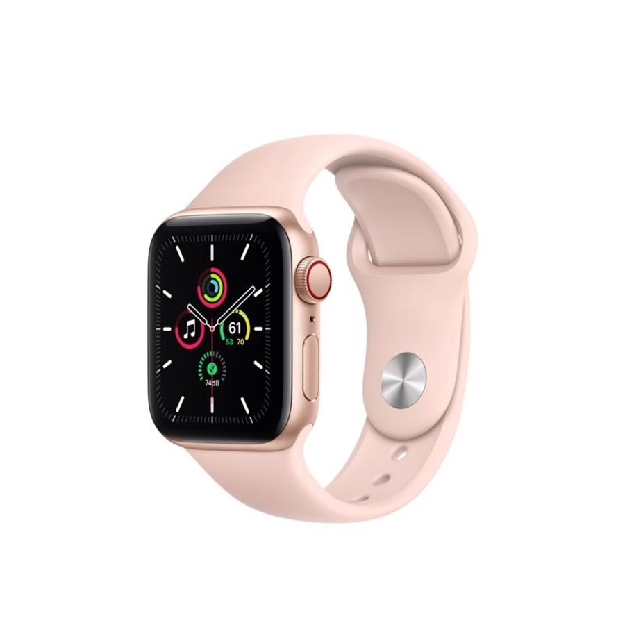 Apple Watch SE GPS 40mm Gold Aluminium Case med Pink Sand Sport Band