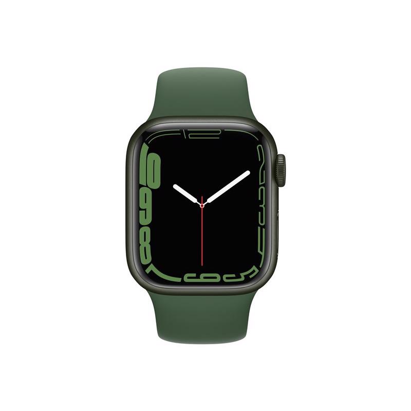 Apple Watch Series 7 GPS 45mm Green Aluminium Case med Clover Sport Band