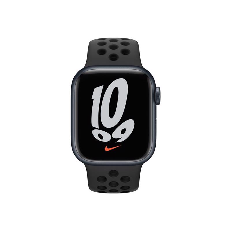 Apple Watch Nike Series 7 GPS 45mm Midnight Aluminium Case med Anthracite/Black Nike Sport Band