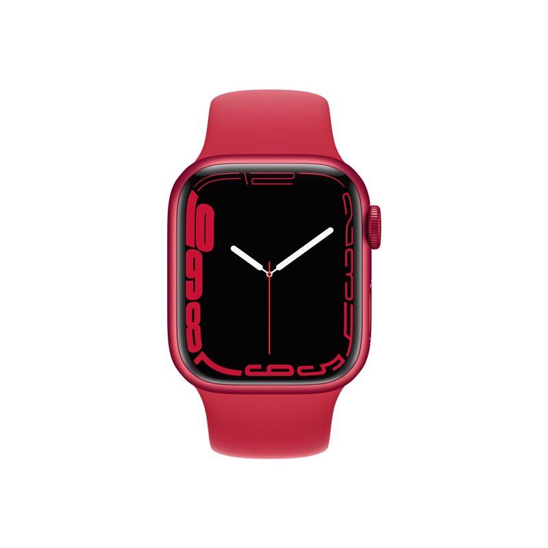 Apple Watch Series 7 GPS 45mm Product Red Aluminium Case med Product Red Sport Band