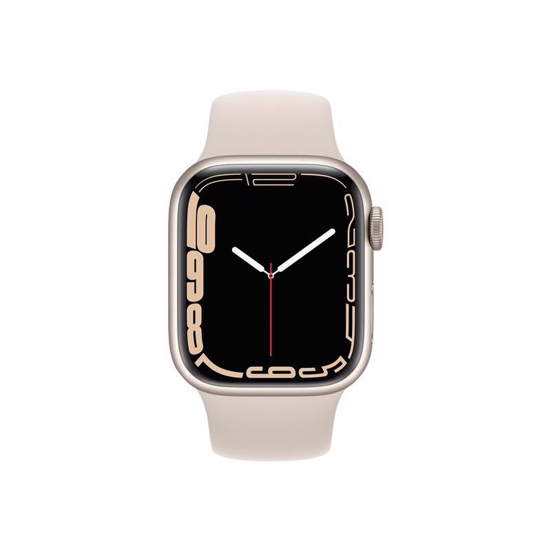 Apple Watch Series 7 GPS 41mm Starlight Aluminium Case med Starlight Sport Band